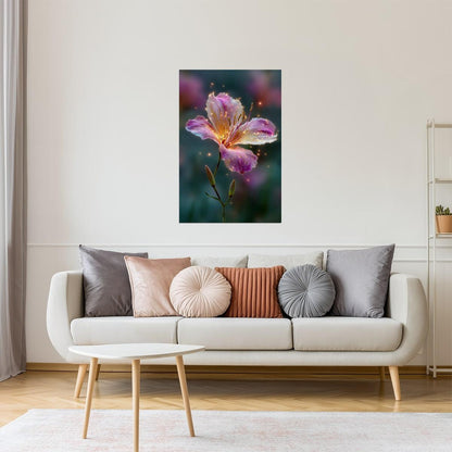 Radiant Pink Blossom | Whimsical Dreamcore | Wall Decor Poster