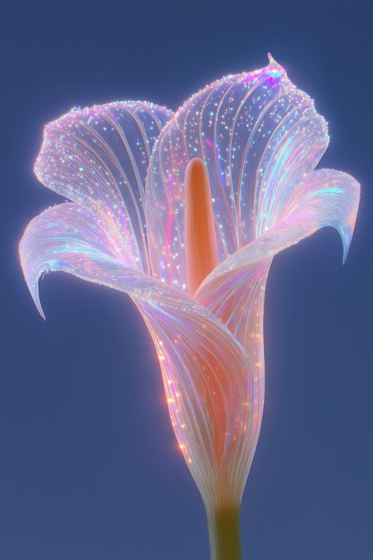 Radiant Pink Lily | Celestial Fantasy Art | Wall Art Print Poster