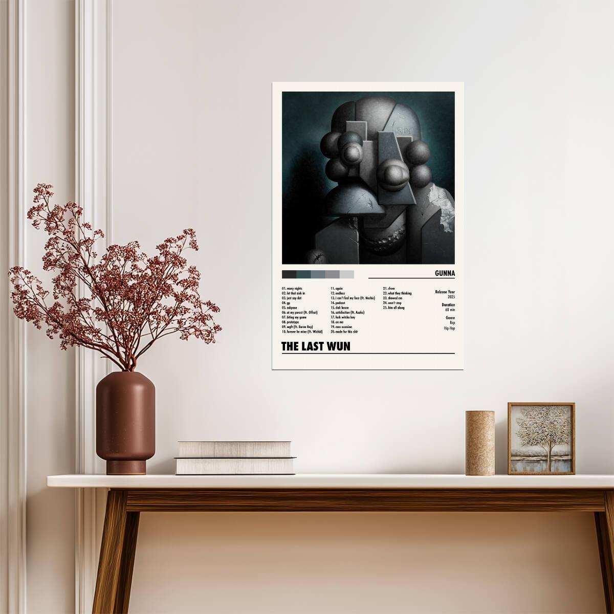 Gunna The Last Wun | Album Cover Poster | Minimalist Tracklist Art - Music Poster