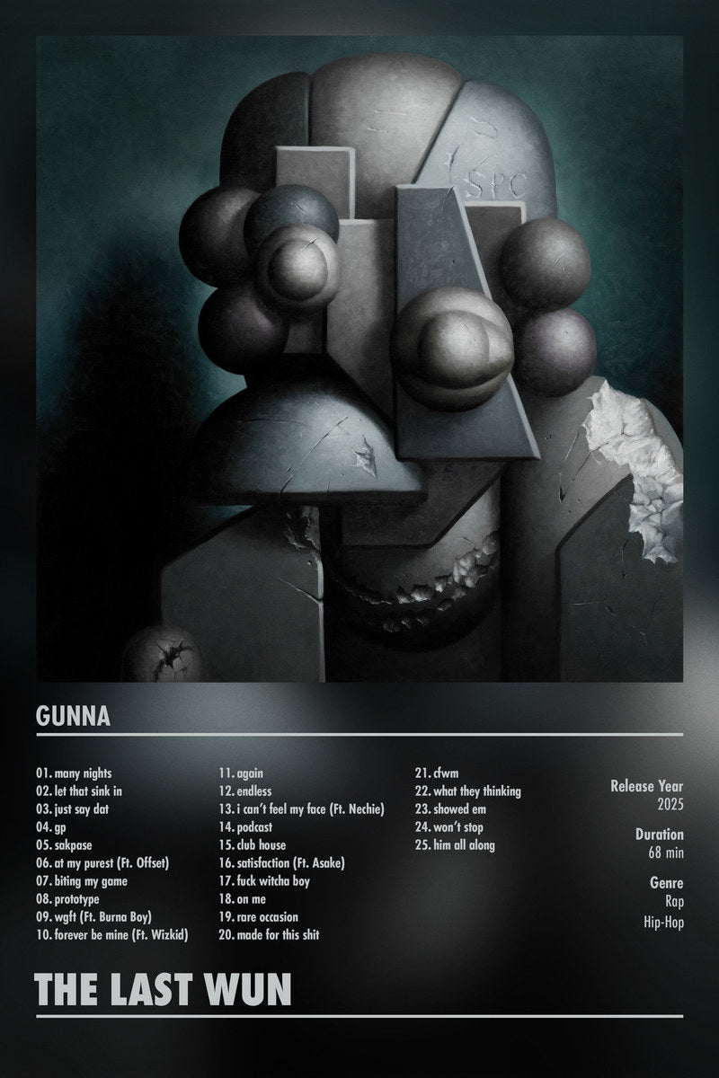 Gunna The Last Wun | Album Cover Poster | Aesthetic Tracklist Art - Music Poster