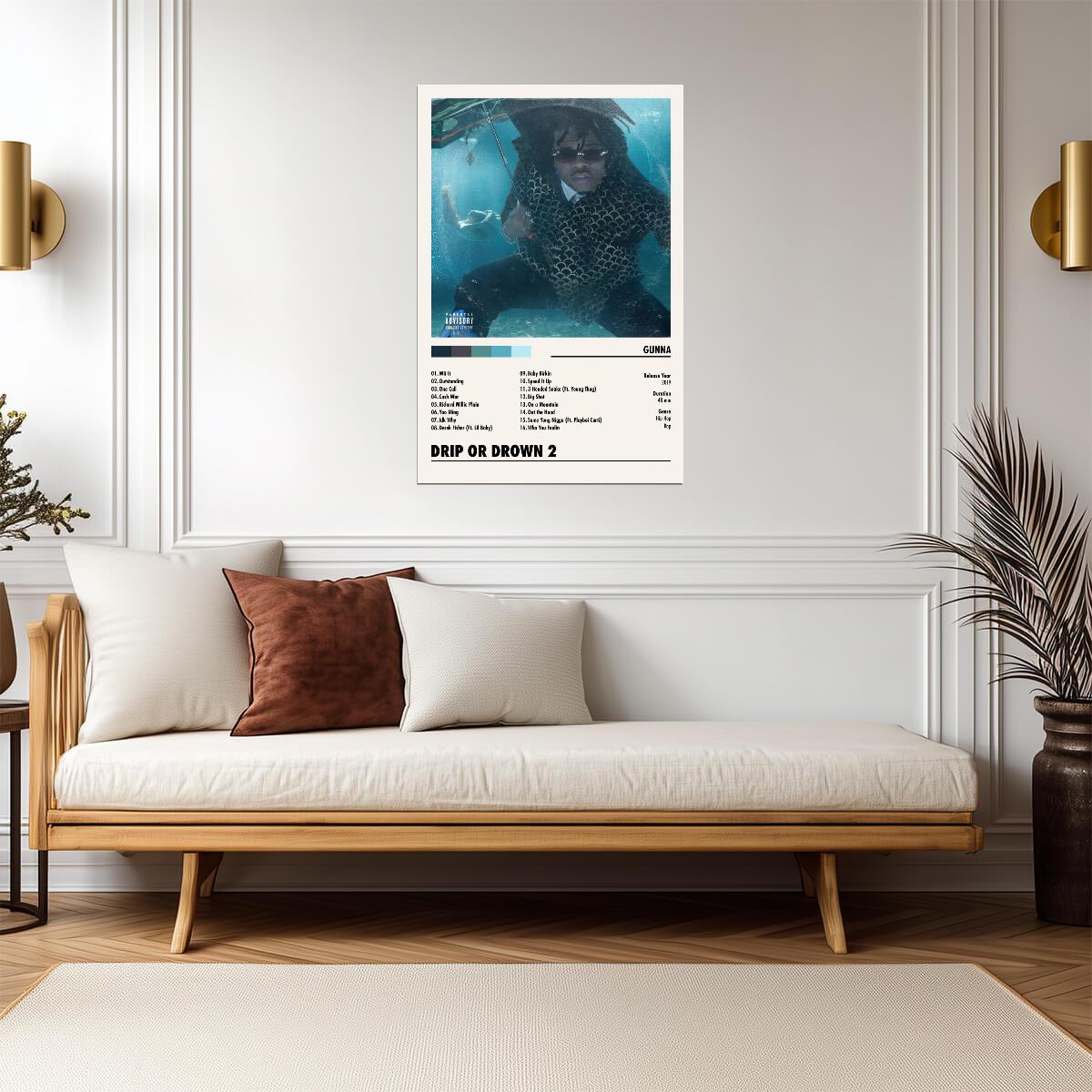 Gunna Drip or Drown 2 | Album Cover Poster | Minimalist Tracklist Art - Music Poster