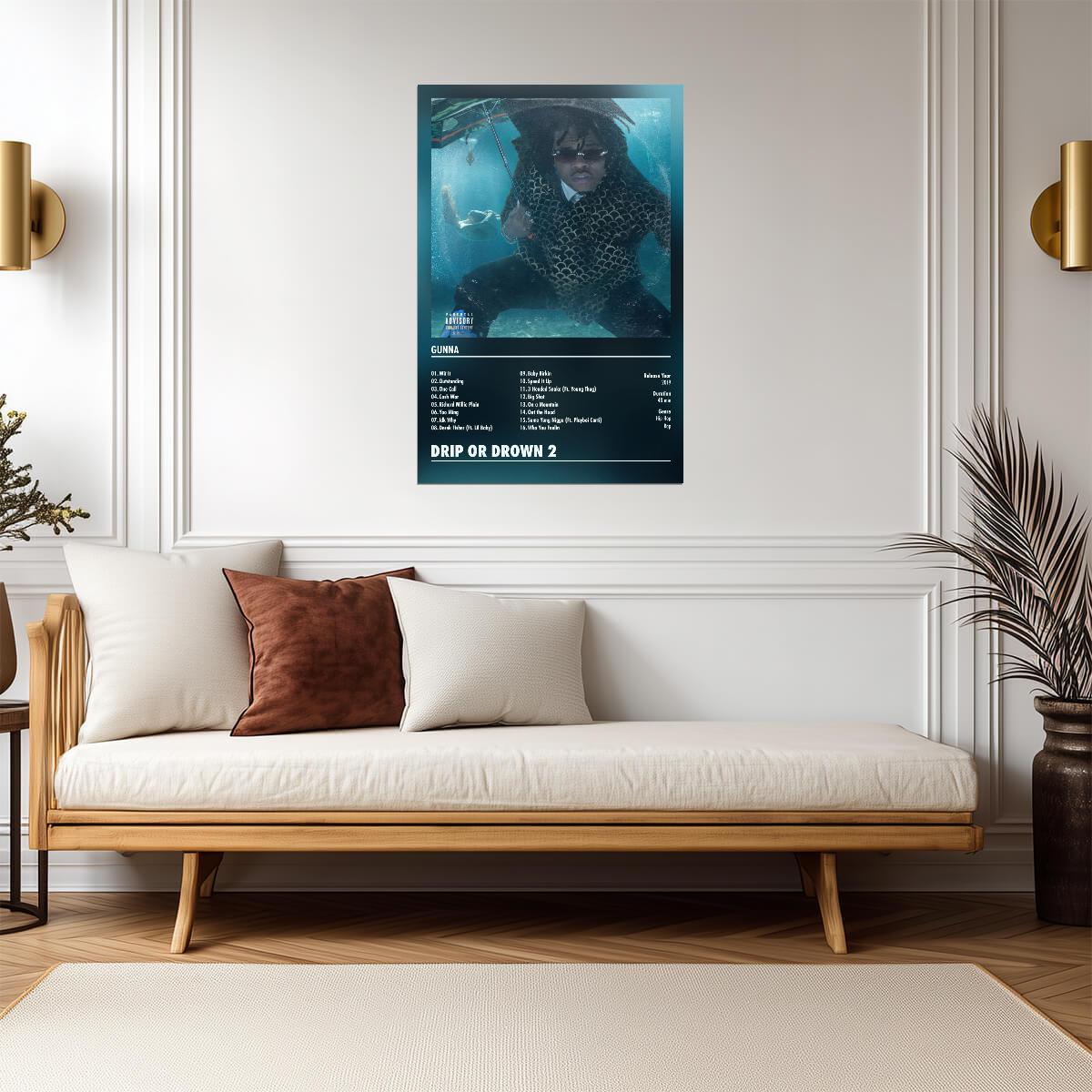 Gunna Drip or Drown 2 | Album Cover Poster | Aesthetic Tracklist Art - Music Poster