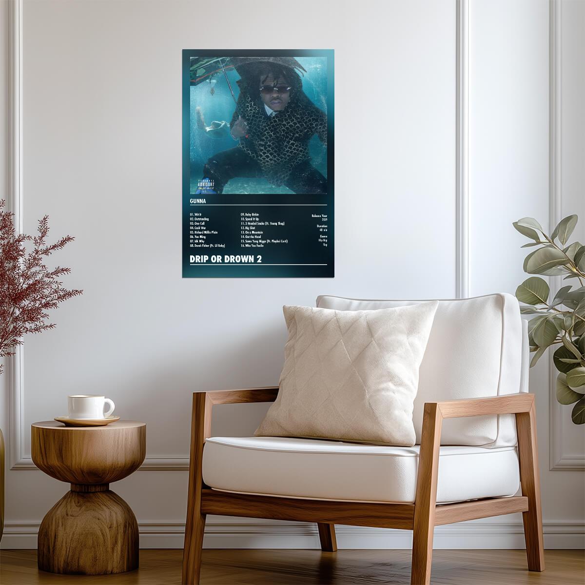 Gunna Drip or Drown 2 | Album Cover Poster | Aesthetic Tracklist Art - Music Poster