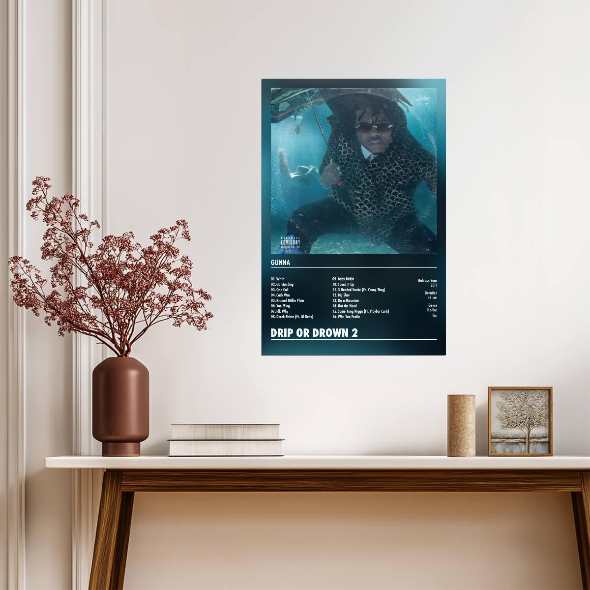 Gunna Drip or Drown 2 | Album Cover Poster | Aesthetic Tracklist Art - Music Poster