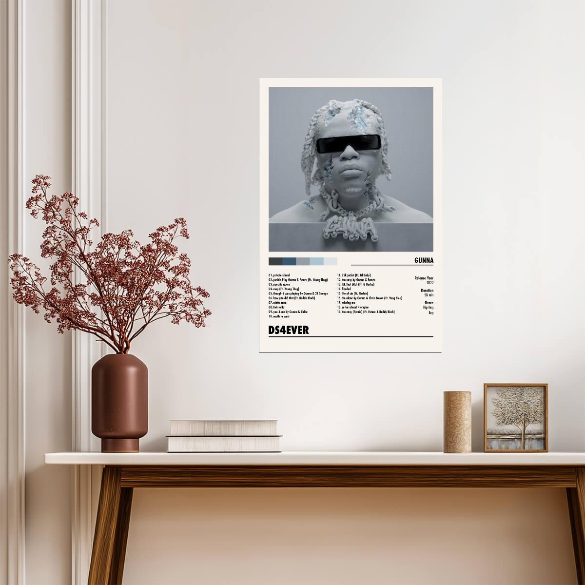 Gunna DS4Ever | Album Cover Poster | Minimalist Tracklist Art - Music Poster