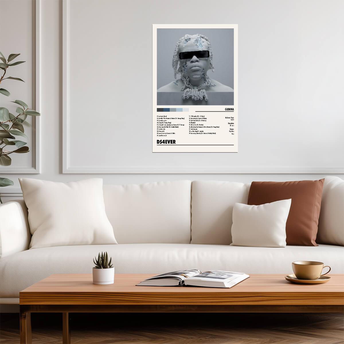 Gunna DS4Ever | Album Cover Poster | Minimalist Tracklist Art - Music Poster