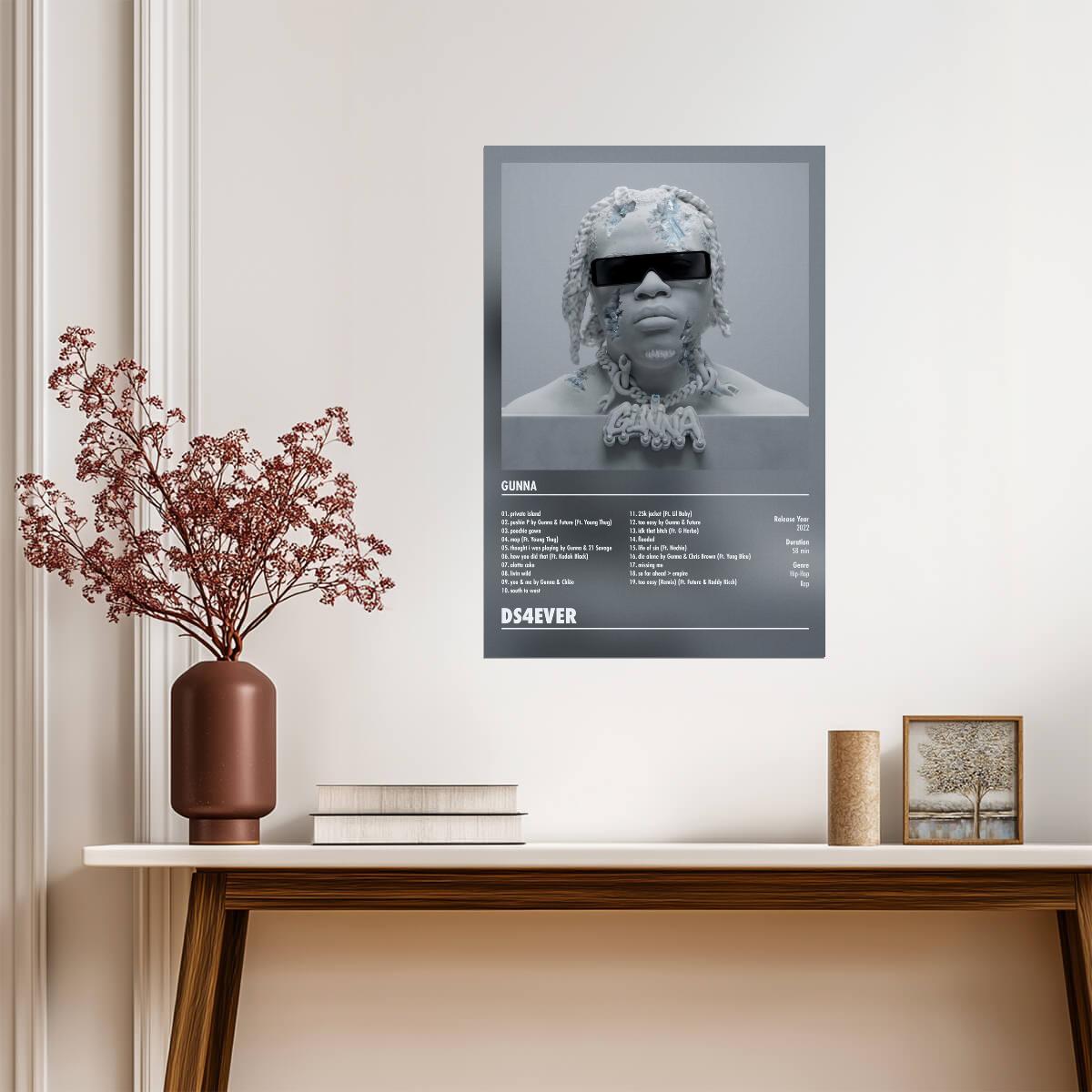 Gunna DS4Ever | Album Cover Poster | Aesthetic Tracklist Art - Music Poster