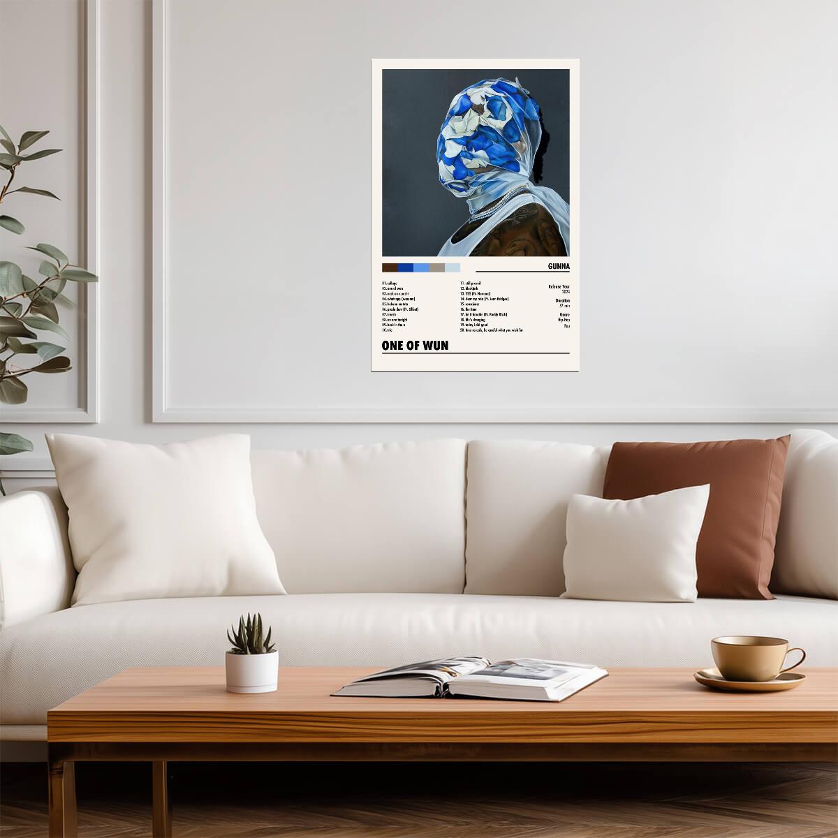 Gunna One Of Wun | Album Cover Poster | Minimalist Tracklist Art - Music Poster
