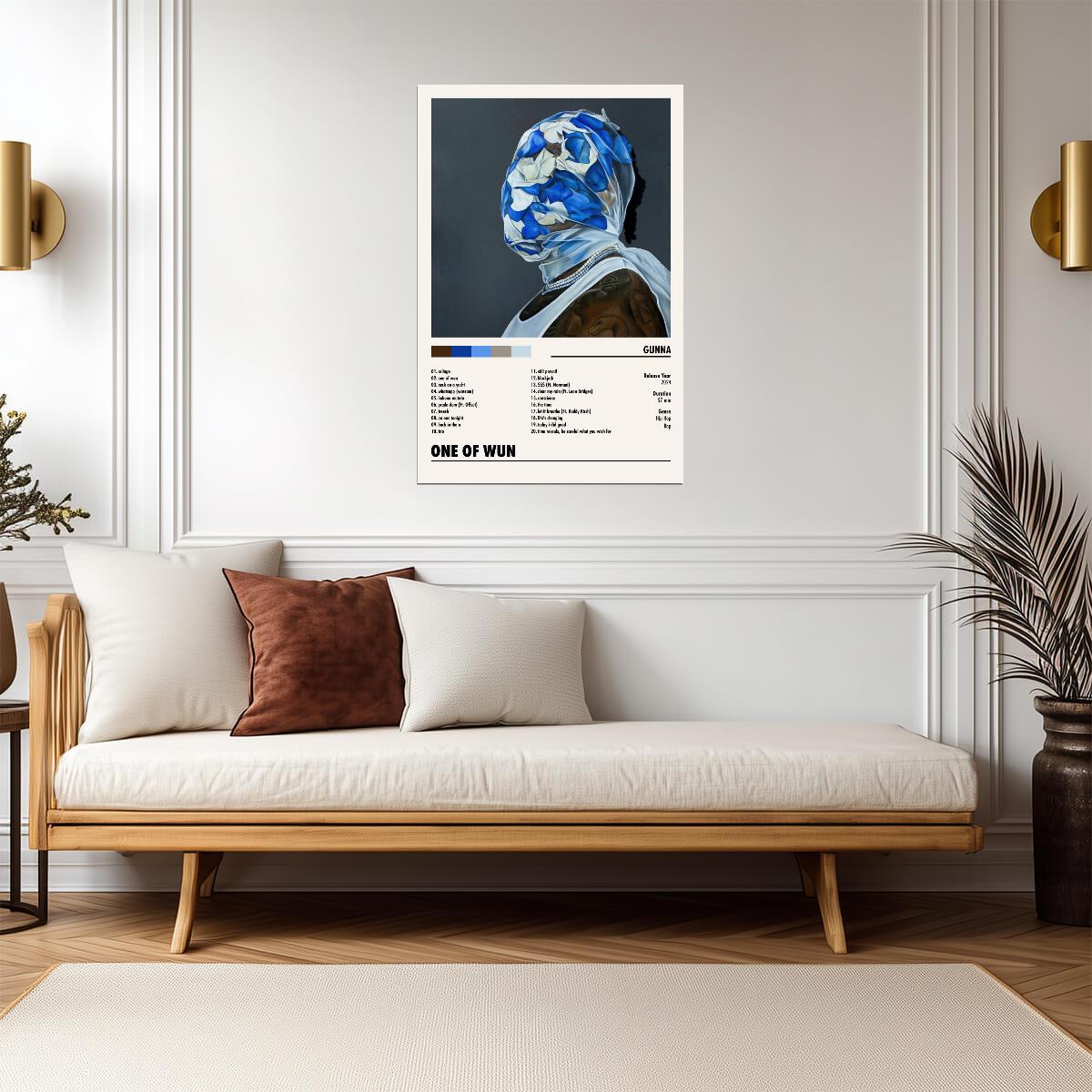 Gunna One Of Wun | Album Cover Poster | Minimalist Tracklist Art - Music Poster