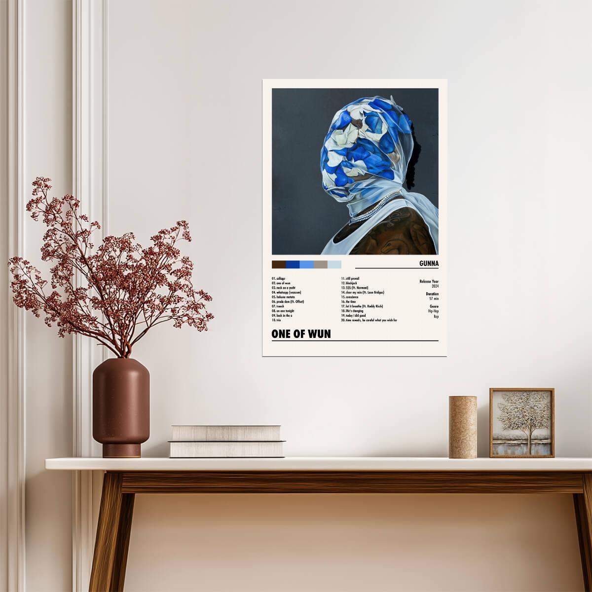 Gunna One Of Wun | Album Cover Poster | Minimalist Tracklist Art - Music Poster