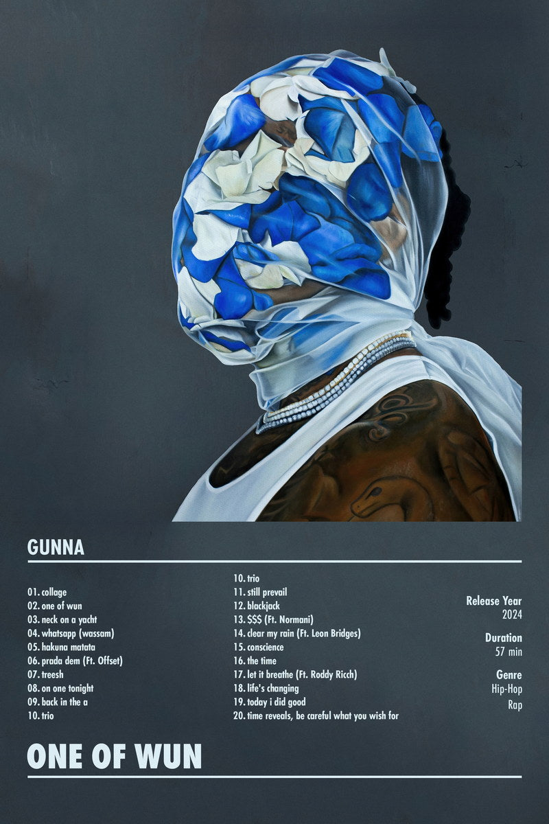 Gunna One Of Wun | Album Cover Poster | Aesthetic Tracklist Art - Music Poster