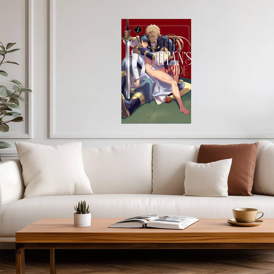 The Titan's Bride Caius & Kouichi | Yaoi Anime Poster | Fantasy Romance Art