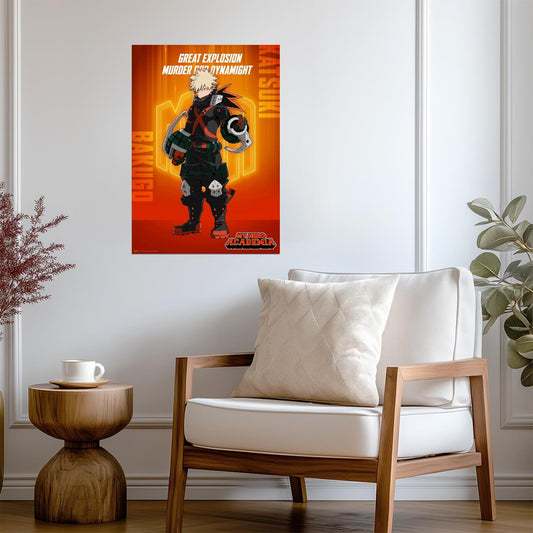 My Hero Academia Katsuki Bakugo | Shonen Manga Art | MHA Anime Poster