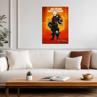 My Hero Academia Katsuki Bakugo | Shonen Manga Art | MHA Anime Poster