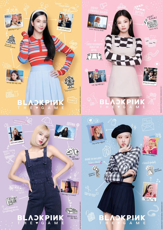Blackpink The Game | K-Pop Music Poster | Jennie Lisa Rosé Jisoo Group Photo