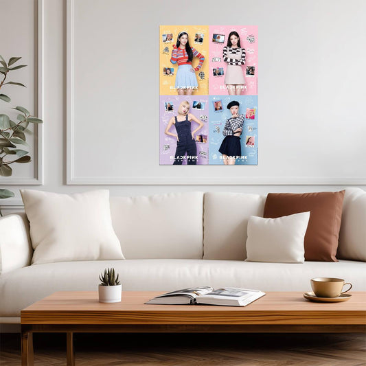 Blackpink The Game | K-Pop Music Poster | Jennie Lisa Rosé Jisoo Group Photo