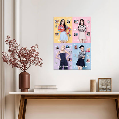 Blackpink The Game | K-Pop Music Poster | Jennie Lisa Rosé Jisoo Group Photo
