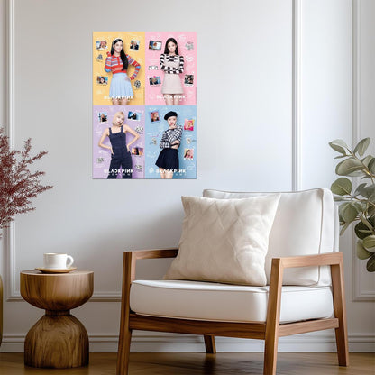 Blackpink The Game | K-Pop Music Poster | Jennie Lisa Rosé Jisoo Group Photo