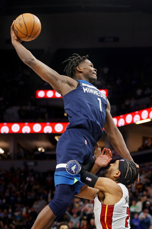Anthony Edwards Dunk | Basketball Poster | NBA Player Action Photography