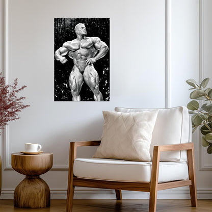 Jay Cutler Mr. Olympia | Bodybuilding Legend Poster | Black and White Photography