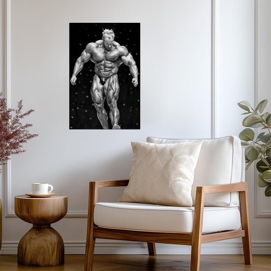 Jay Cutler Bodybuilding Pose | Fitness Motivation Poster | Gym Black and White Photography