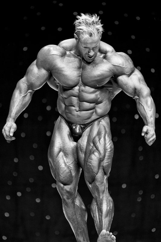 Jay Cutler Bodybuilding Pose | Fitness Motivation Poster | Gym Black and White Photography