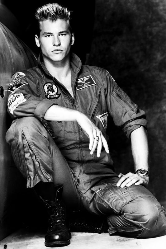 Val Kilmer as Iceman | Top Gun Movie Poster | 80s Star Actor Art