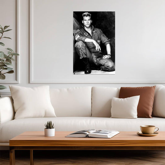 Val Kilmer as Iceman | Top Gun Movie Poster | 80s Star Actor Art