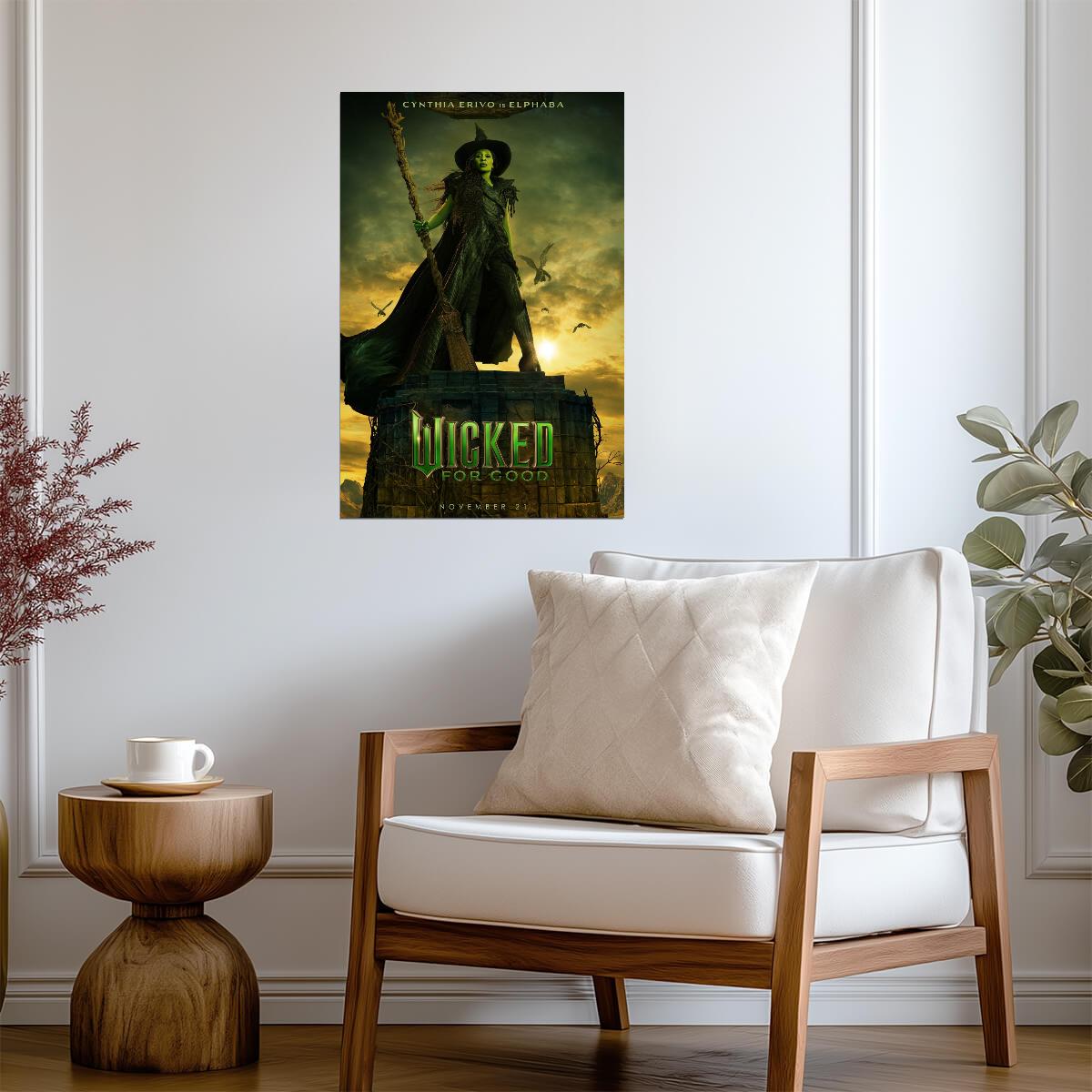 Wicked For Good Cynthia Erivo as Elphaba | The Wicked Witch Poster | Fantasy Musical Film Art - Movies & TV Poster
