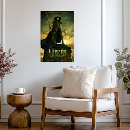 Wicked For Good Cynthia Erivo as Elphaba | The Wicked Witch Poster | Fantasy Musical Film Art - Movies & TV Poster