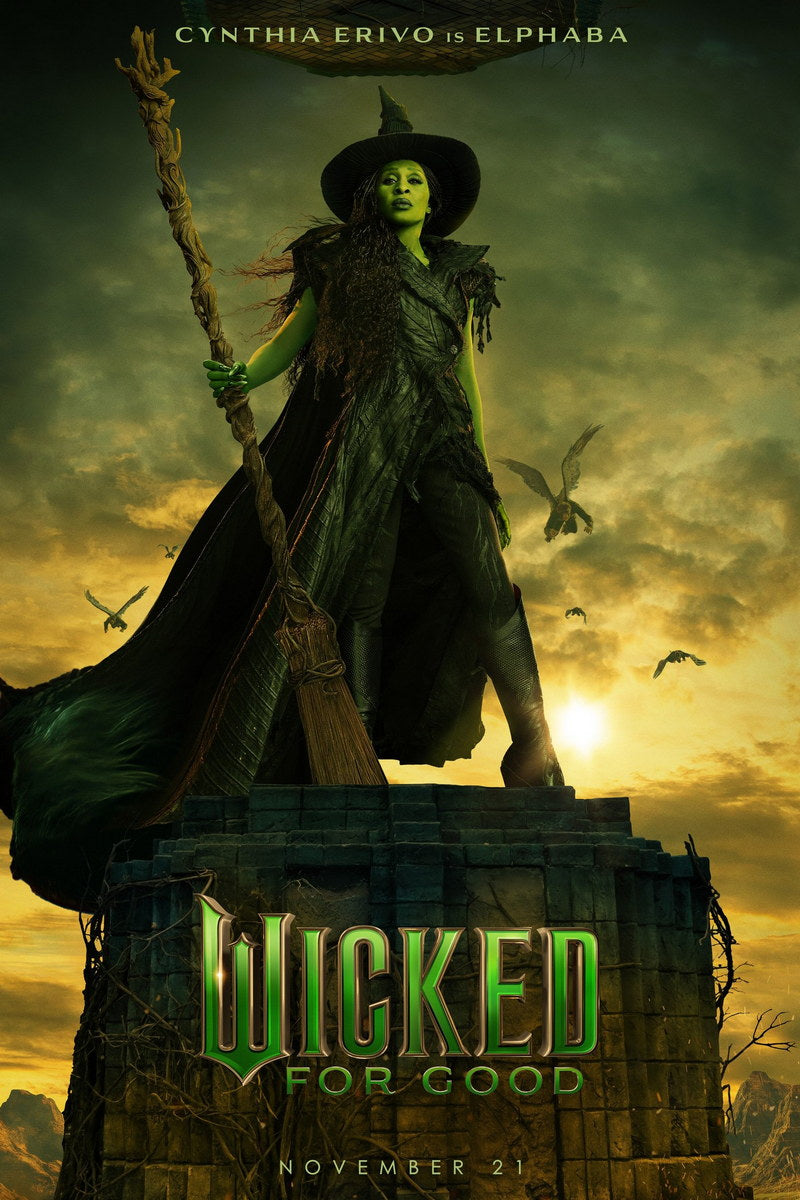 Wicked For Good Cynthia Erivo as Elphaba | The Wicked Witch Poster | Fantasy Musical Film Art - Movies & TV Poster