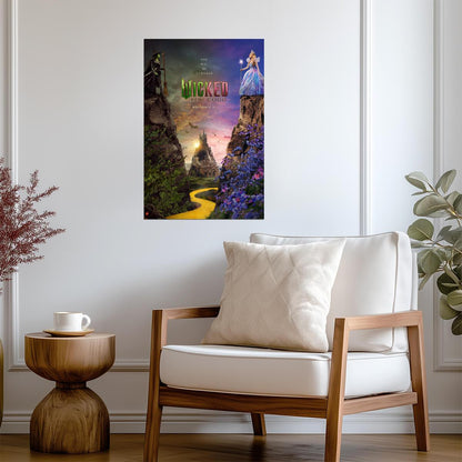 Wicked For Good Journey to Emerald City | Glinda & Elphaba Poster | Fantasy Musical Landscape Art - Movies & TV Poster