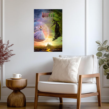 Wicked For Good Glinda & Elphaba Opposing Forces | Fantasy Musical Poster | Good vs Wicked Art Print - Movies & TV Poster