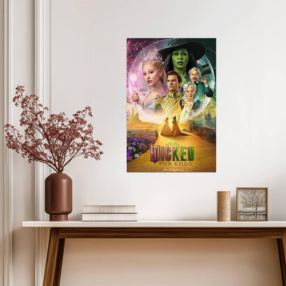 Wicked For Good Cast Ensemble Poster | Ariana Grande Cynthia Erivo & Michelle Yeoh | Fantasy Musical Film Art - Movies & TV Poster