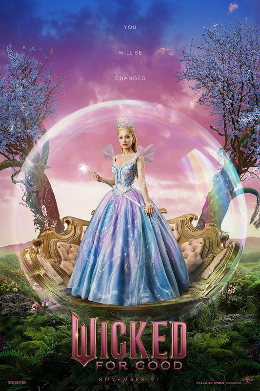 Wicked For Good Ariana Grande as Glinda | Arriving By Bubble Poster | Fantasy Musical Wall Art - Movies & TV Poster