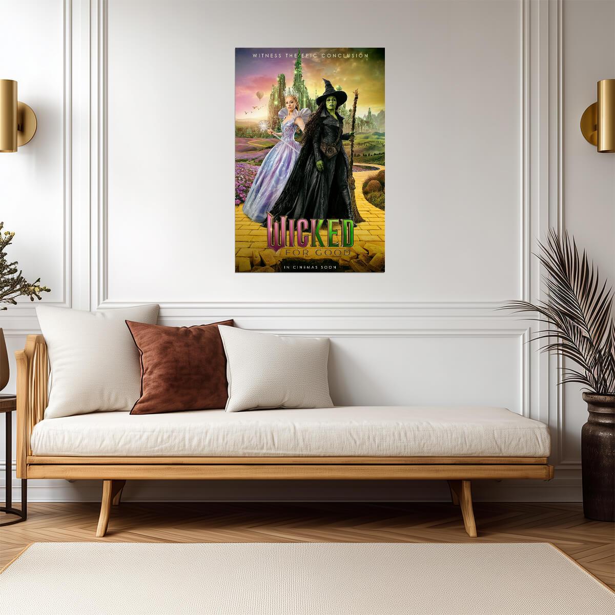 Wicked For Good Glinda & Elphaba Together | Ariana Grande & Cynthia Erivo Poster | Fantasy Musical Friendship Art - Movies & TV Poster