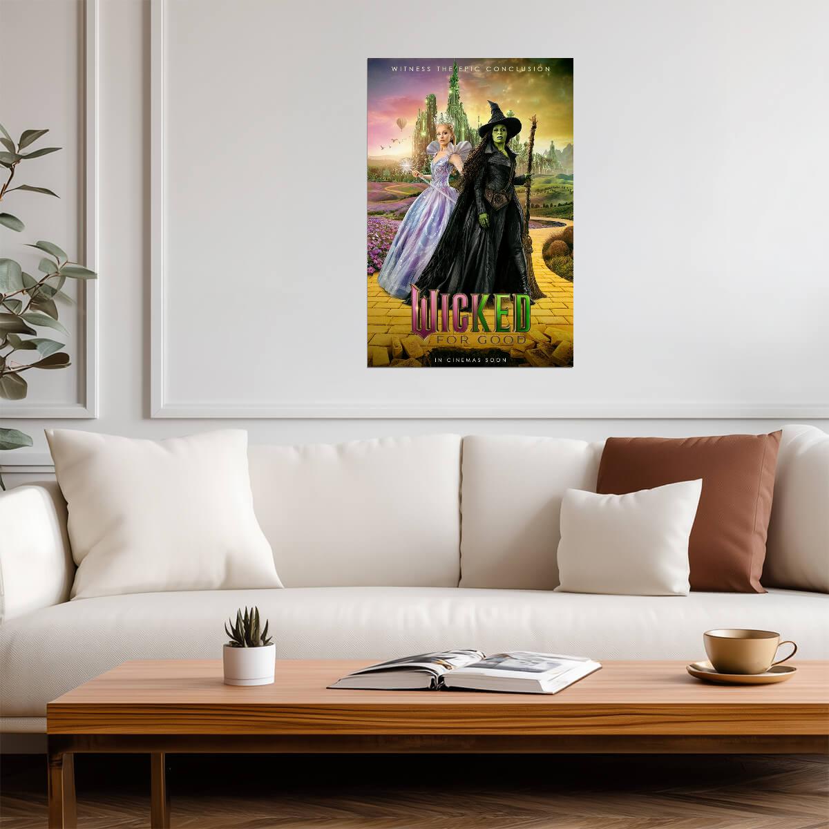 Wicked For Good Glinda & Elphaba Together | Ariana Grande & Cynthia Erivo Poster | Fantasy Musical Friendship Art - Movies & TV Poster