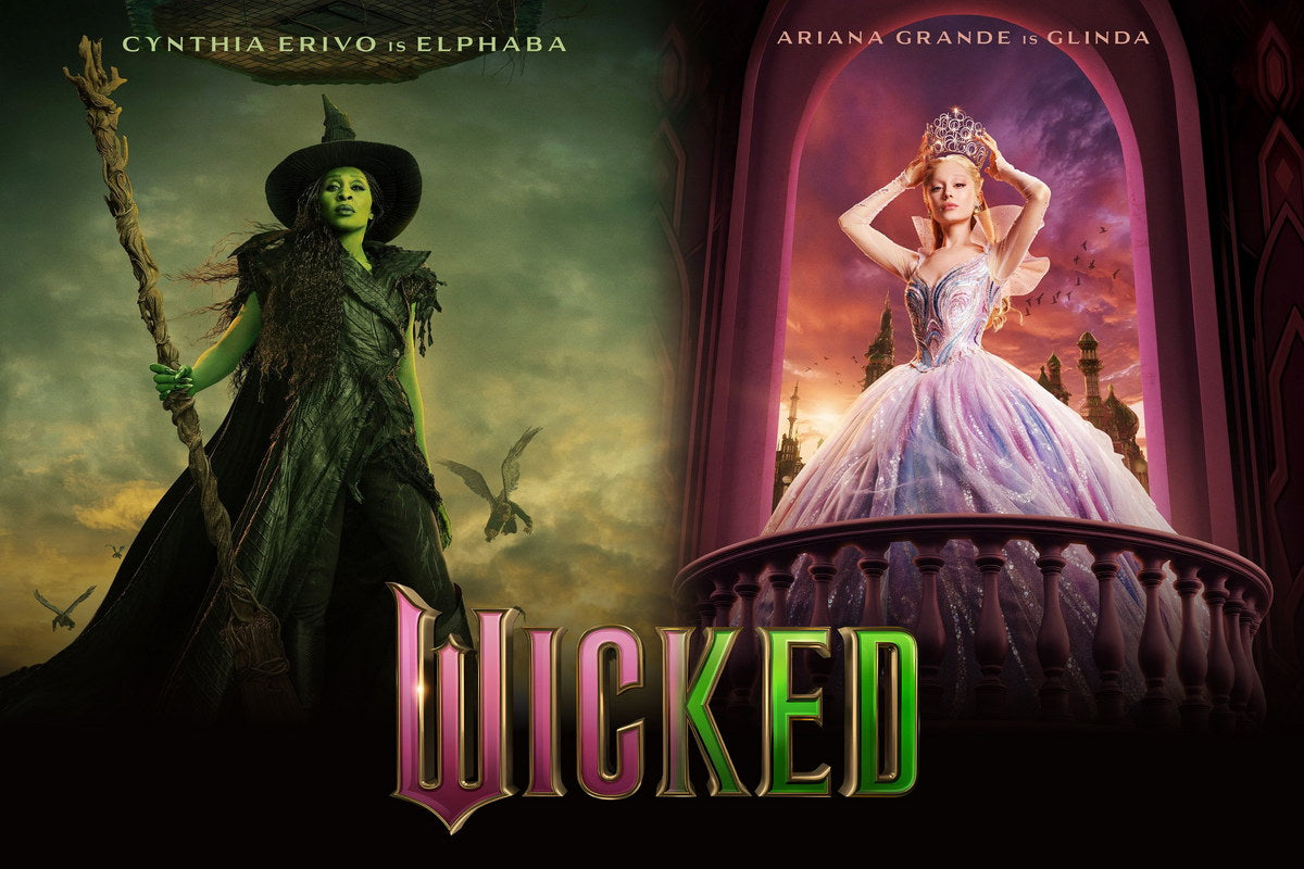 Wicked For Good Elphaba & Glinda Split Screen | Good vs Wicked Poster | Fantasy Musical Character Art - Movies & TV Poster