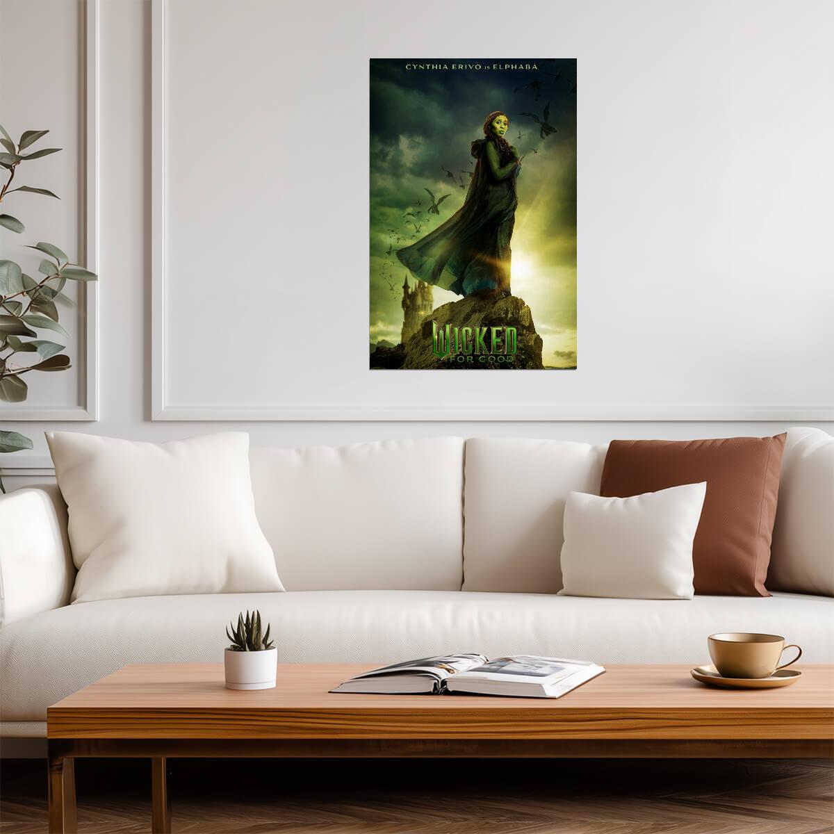 Wicked For Good Cynthia Erivo as Elphaba | Broadway Adaptation Poster | Fantasy Musical Film Art - Movies & TV Poster