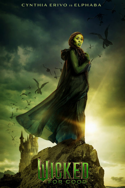 Wicked For Good Cynthia Erivo as Elphaba | Broadway Adaptation Poster | Fantasy Musical Film Art - Movies & TV Poster