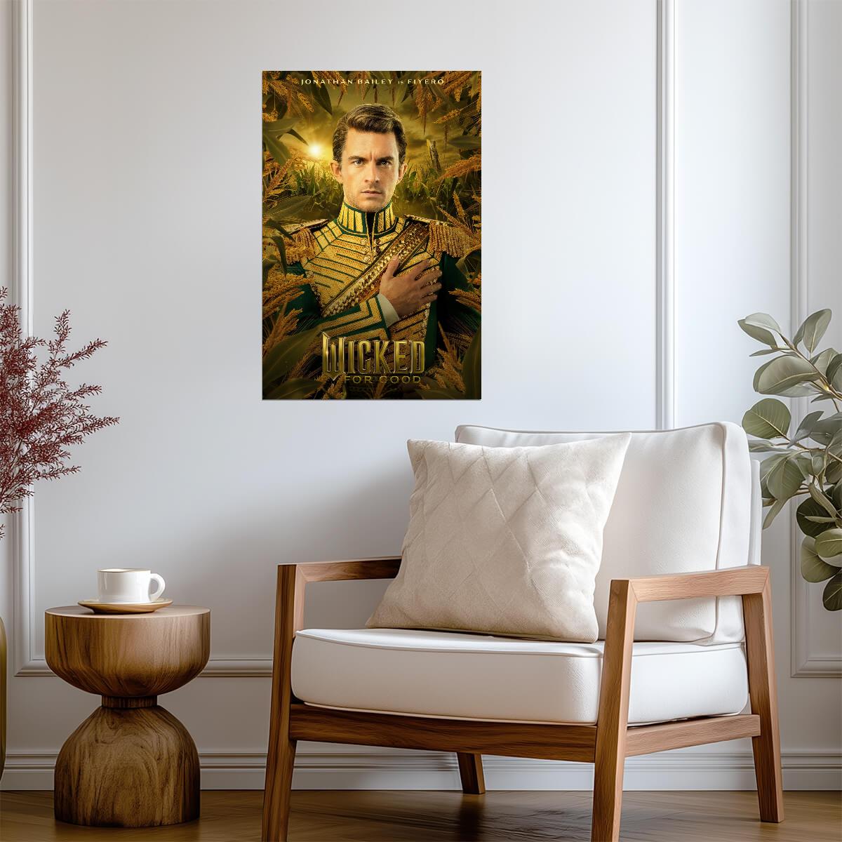 Wicked For Good Jonathan Bailey as Fiyero | Character Movie Poster | Wicked Part Two Wall Art - Movies & TV Poster
