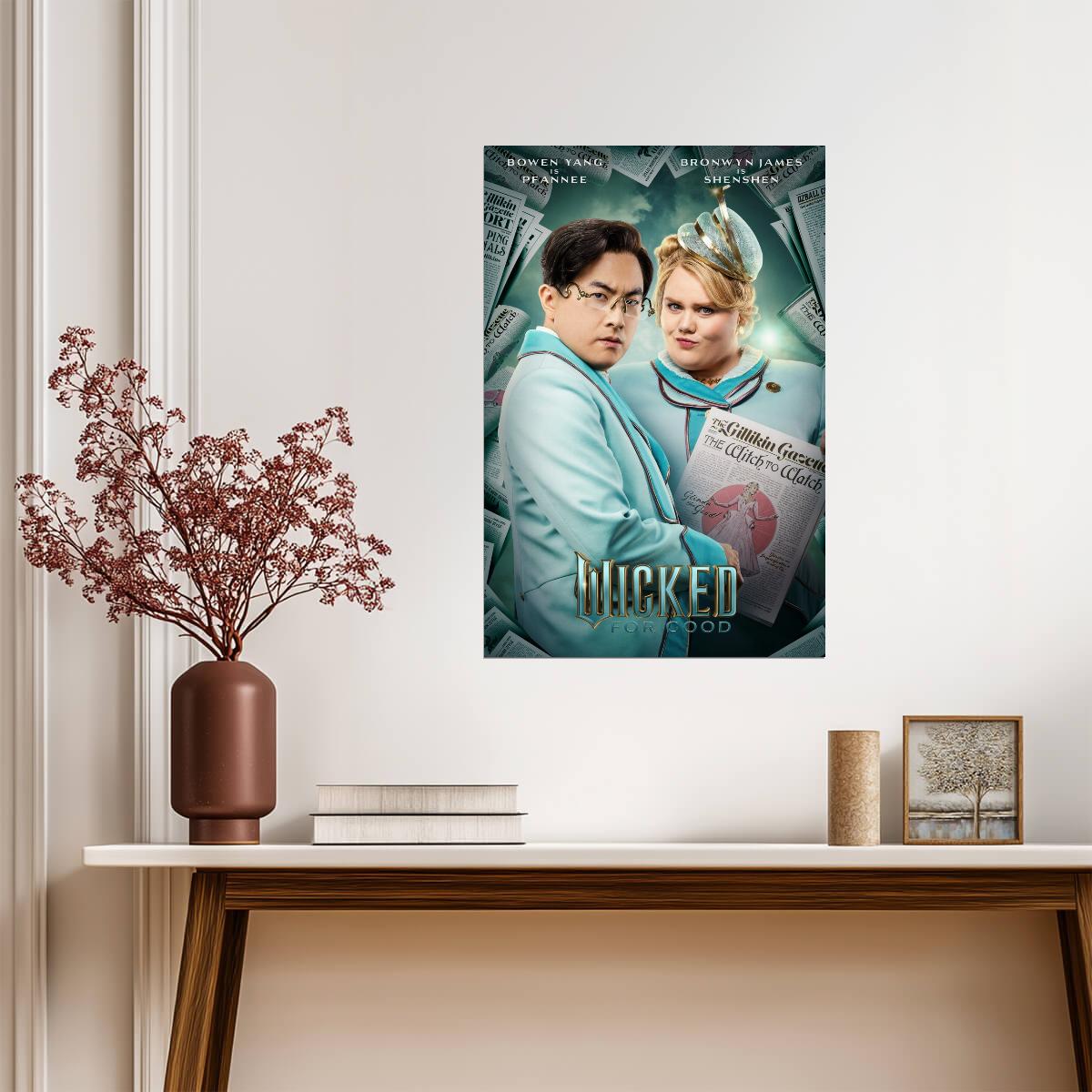 Wicked For Good Bowen Yang & Bronwyn James | Pfannee & ShenShen Movie Poster | Fantasy Musical Film Art - Movies & TV Poster