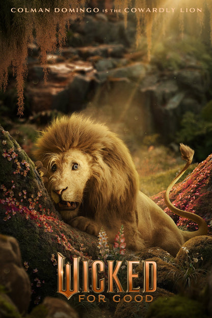 Wicked For Good The Cowardly Lion | Colman Domingo Movie Poster | Fantasy Musical Character Art - Movies & TV Poster