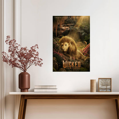 Wicked For Good The Cowardly Lion | Colman Domingo Movie Poster | Fantasy Musical Character Art - Movies & TV Poster