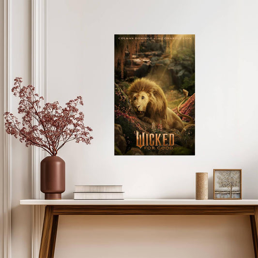 Wicked For Good The Cowardly Lion | Colman Domingo Movie Poster | Fantasy Musical Character Art - Movies & TV Poster