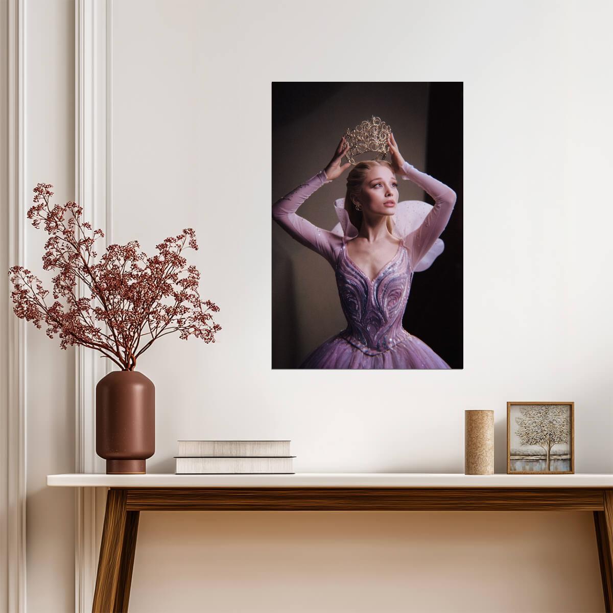 Wicked For Good Ariana Grande as Glinda | Glinda Holding Crown | Wicked Part Two Movie Poster - Movies & TV Poster