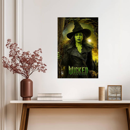 Wicked For Good Cynthia Erivo as Elphaba | Main Character Movie Poster | Wicked Part Two Art - Movies & TV Poster
