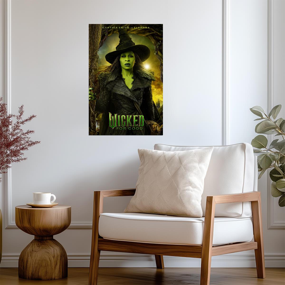 Wicked For Good Cynthia Erivo as Elphaba | Main Character Movie Poster | Wicked Part Two Art - Movies & TV Poster