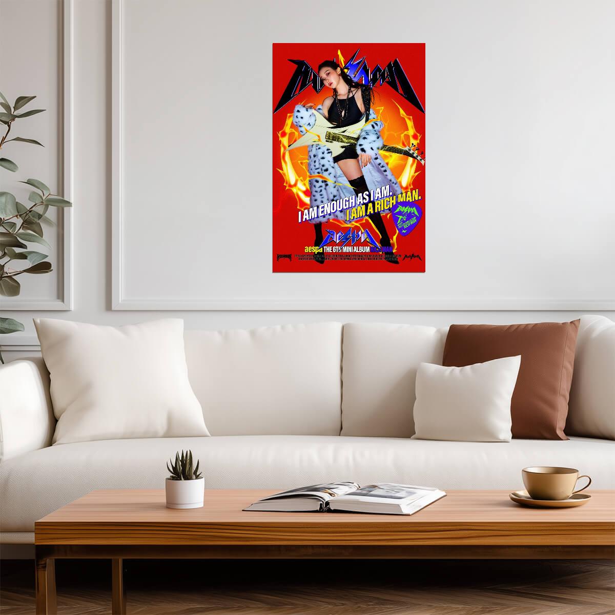 aespa Giselle | Rich Man Poster 2 | Vibrant Concept Art - Music Poster