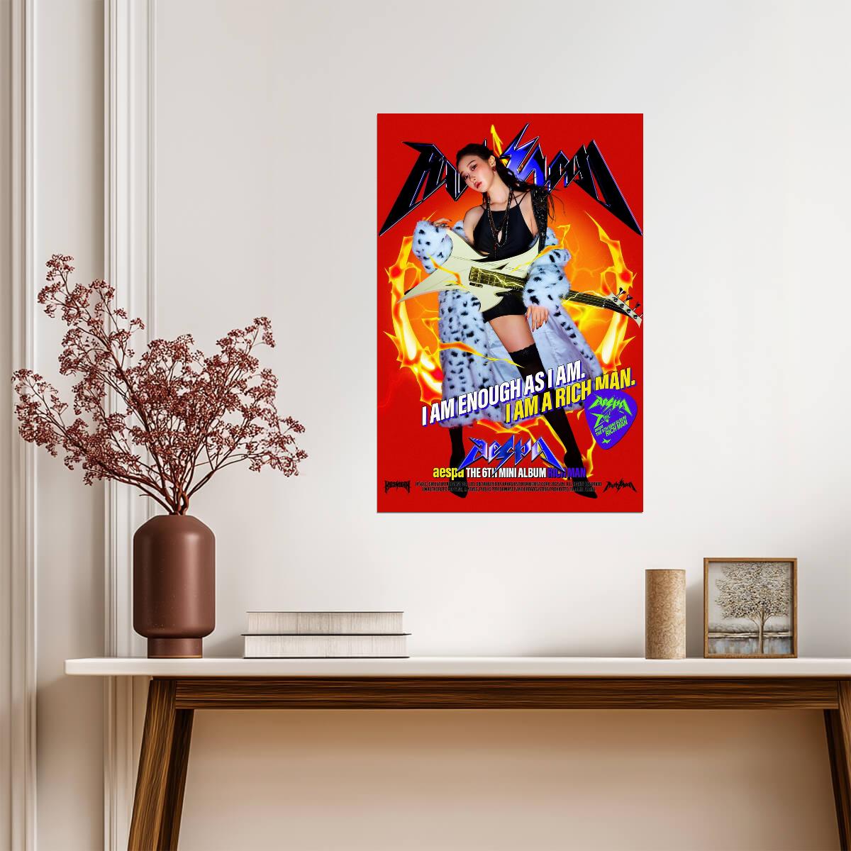 aespa Giselle | Rich Man Poster 2 | Vibrant Concept Art - Music Poster